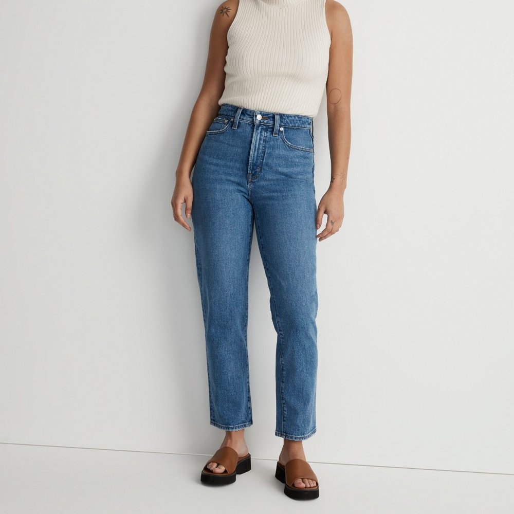 MADEWELL The Tall Curvy Perfect Vintage Straight Jean in Earlwood Wash {AA1}